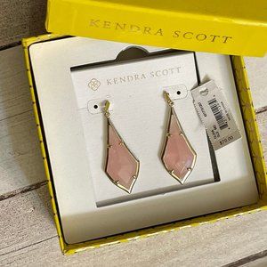NIB/T~KENDRA SCOTT~"Olivia" Rose Gold Quartz Earrings